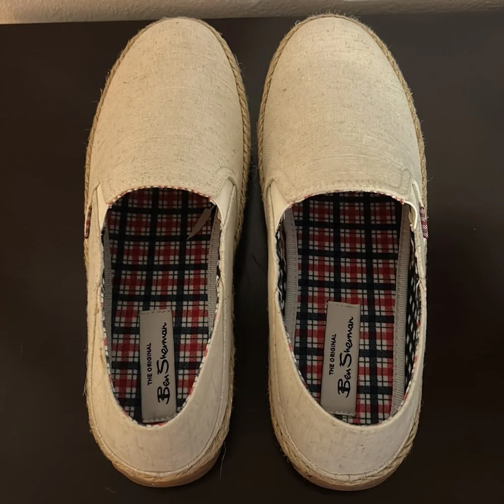 Ben Sherman Jenson Heel Slip on NT 15 Natural Cotton width Medium men 8